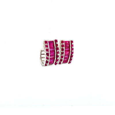 Ruby Earring in .925 Sterling Silver - KST 58158