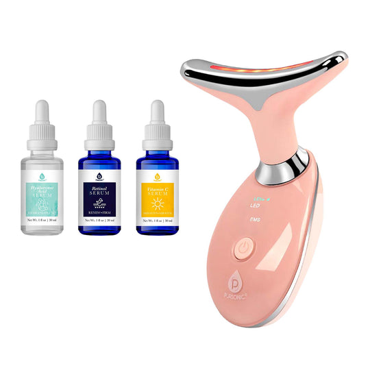 Pursonic 7-in-1 LED Beauty Device & Anti-Aging Serum Set Bundle Pursonic