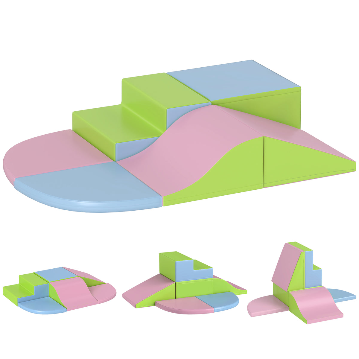 Module motricité bébé 6PCS parcours motricité bébé en mousse EPE pour enfants d'âge préscolaire, multicolore