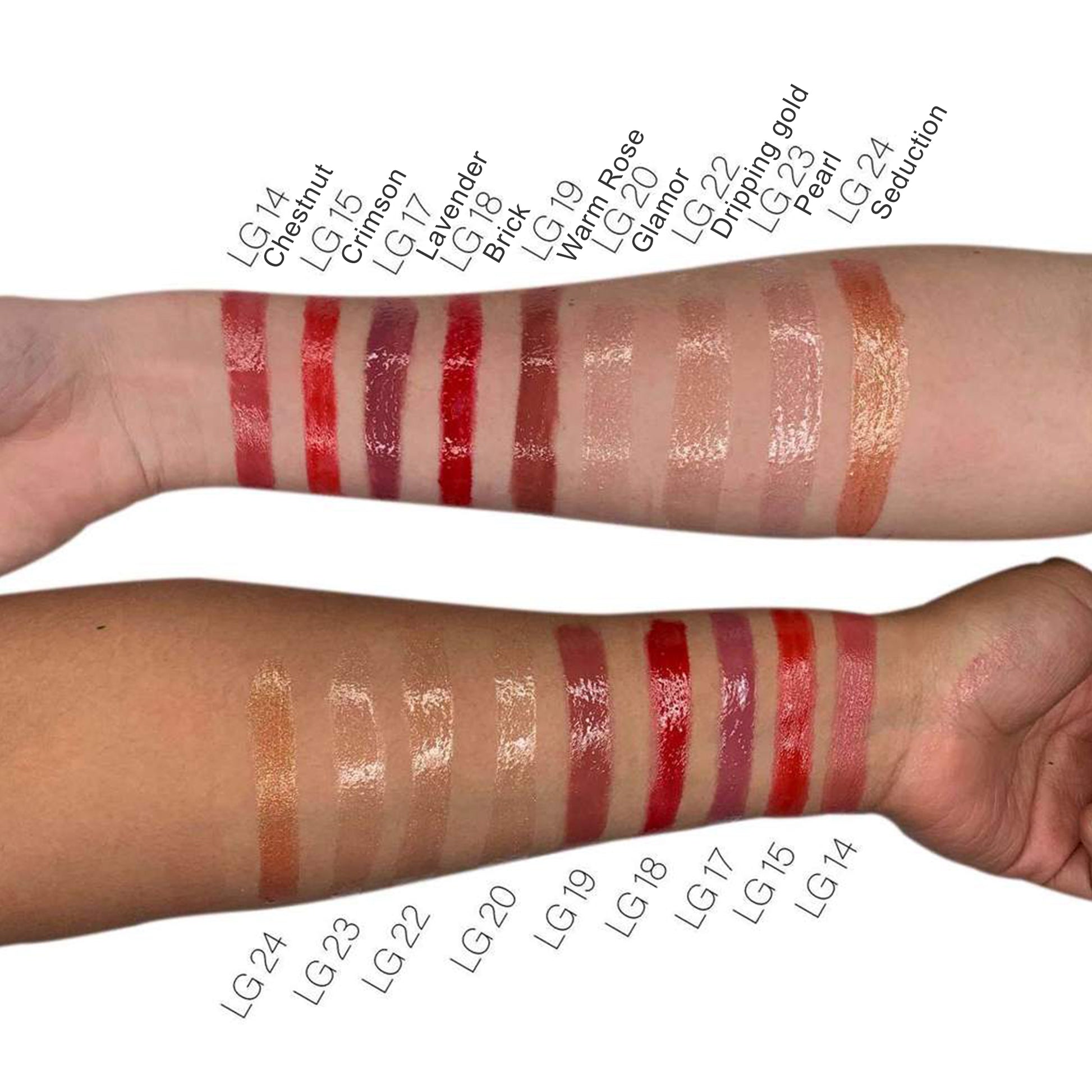 Lip Gloss Crimson - Hydrating Sheer Red Lip Gloss with High Shine & Shimmer Finish - Vegan, Paraben-Free | CAD B | LG15