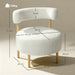 Canapé 1 place en tissu bouclette, fauteuil de salon rembourré avec dossier incurvé, assise large, 67x67x71cm, crème Aosom