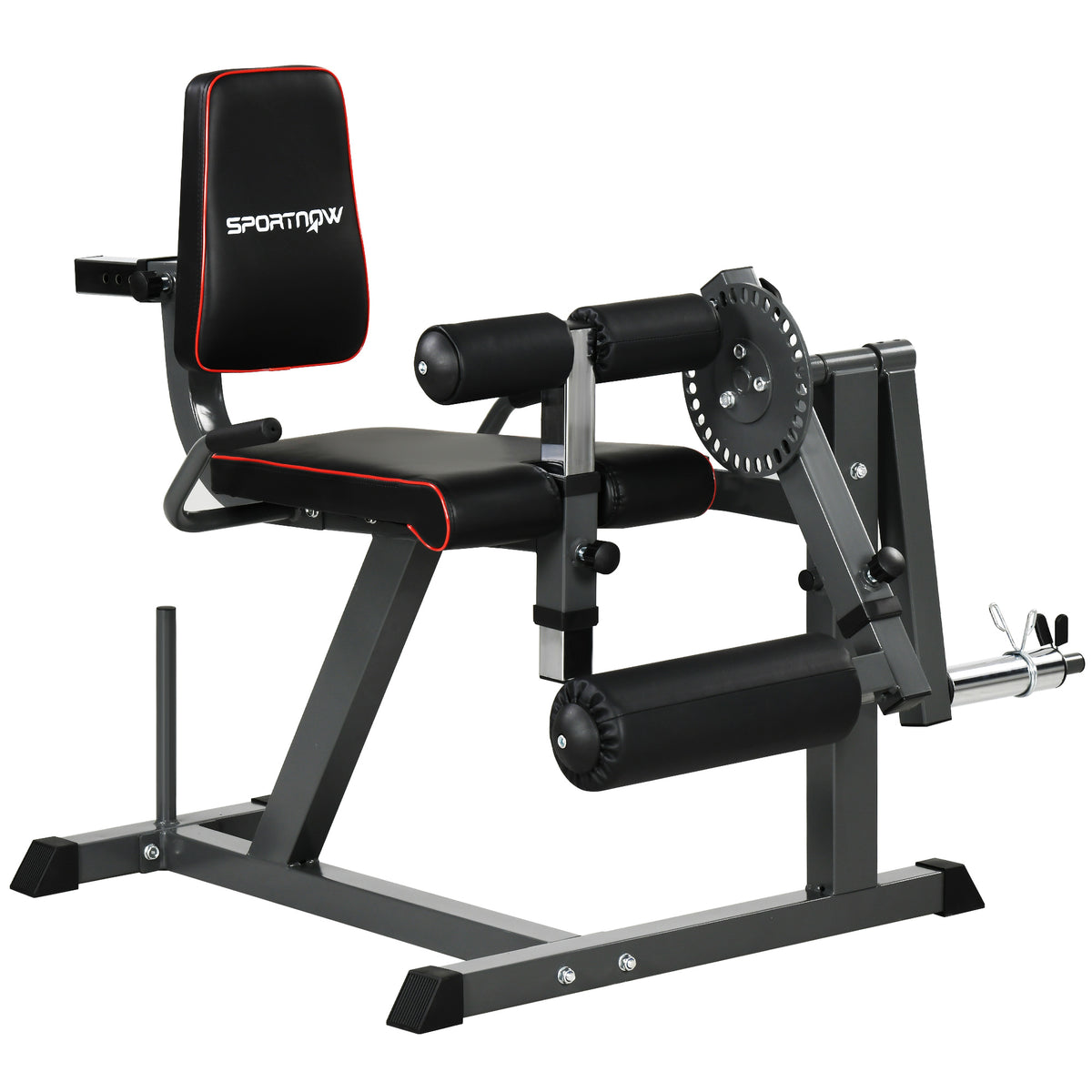 Machine d'extension de jambe, étirement des jambes, capacité 120 kg, multifonction 100 x 90 x 105 cm acier noir