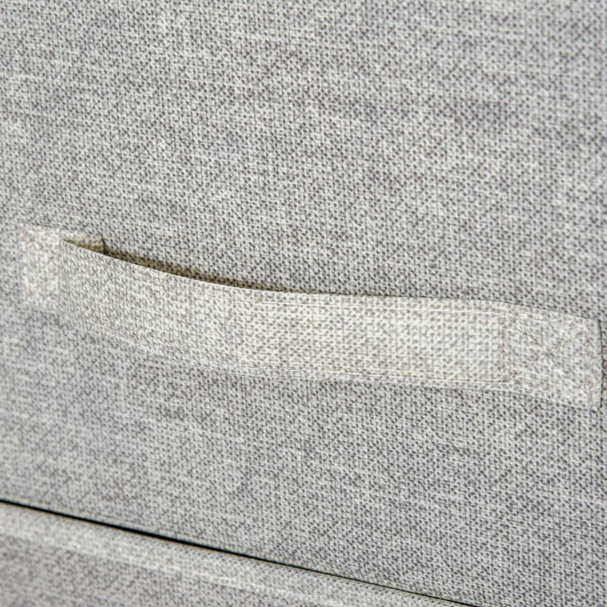 Meuble de rangement chiffonnier moderne 3 tiroirs en tissu, cadre en acier et MDF, 45 x 30 x 71 cm, gris