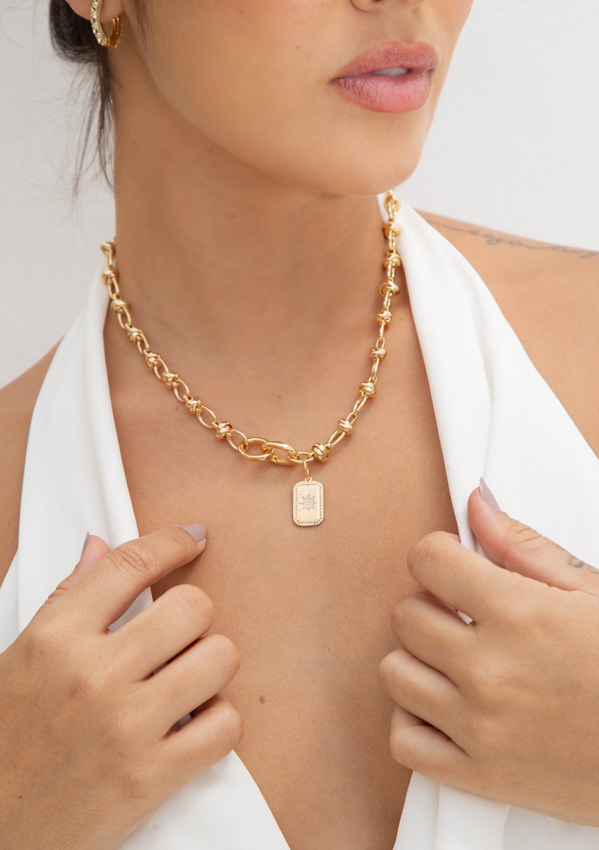 Oval Link Knotted Necklace (H261/I361A)