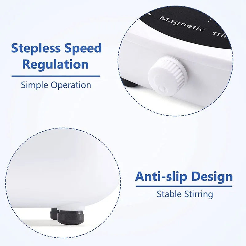 Mini Magnetic Stirrer 4000RPM Portable Mixer White OBA