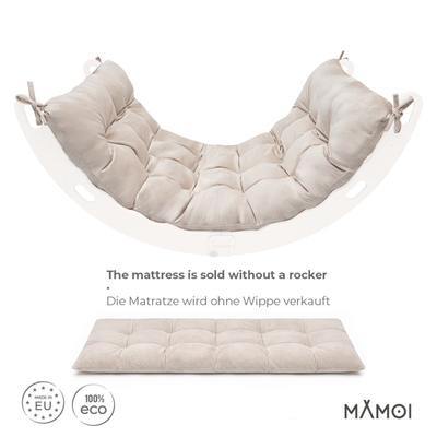 MAMOI® Mat for climbing rocker – quilted velvet mattress with ties