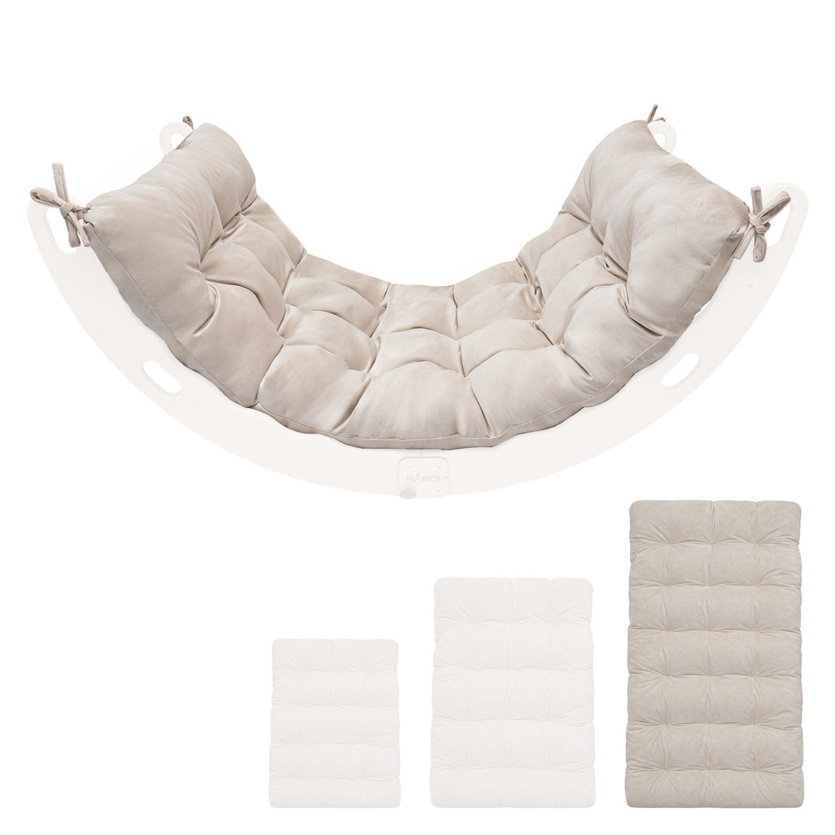 MAMOI® Mat for climbing rocker – quilted velvet mattress with ties