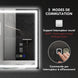 Miroir salle de bain LED bluetooth 80 x 100 cm interrupteur tactile lumière réglable 3 couleurs anti-buée mémoire argent Aosom