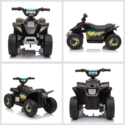 Quad électrique pour enfants 18-36 mois véhicule à batterie 6V avec marche avant et arrière 72 x 40 x 45,5 cm noir