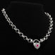 925 Sterling Silver Plated 10mm Belcher Chain Necklace with a Pink Filigree Locket - USA Made BIJ`OR