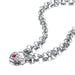 925 Sterling Silver Plated 10mm Belcher Chain Necklace with a Pink Filigree Locket - USA Made BIJ`OR