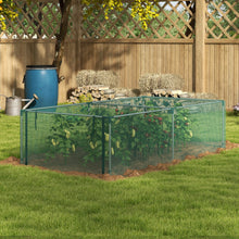 Serre de jardin serre à tomates filet protection porte zippée enroulable HDPE, dim. 125L x 248l x 62,5H cm