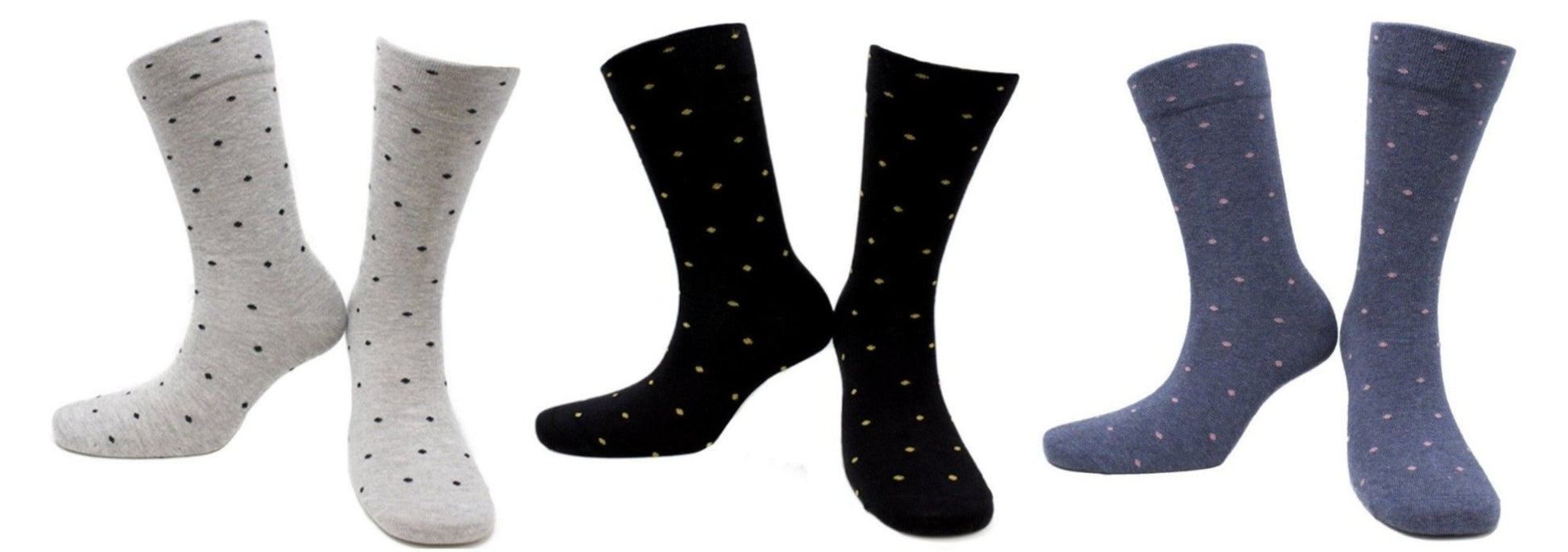 Chaussettes Sans Compression Adaptées aux Diabétiques - Gris, Noir (3 paires)