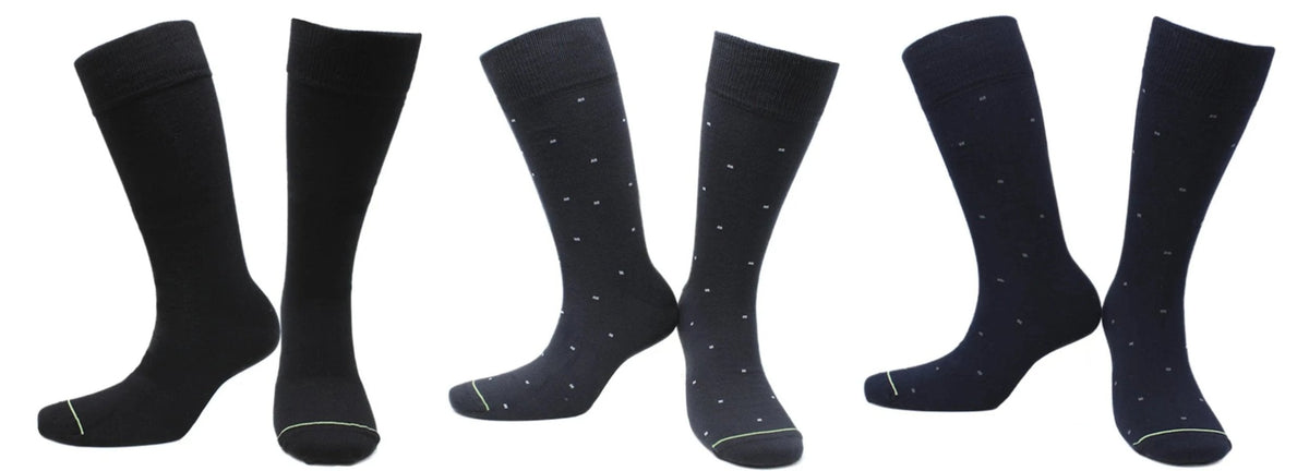Chaussettes Bambou Homme Sans Couture - Noir, Gris, Bleu Marine (3 paires)