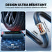 Chargeur Voiture Électrique Type 2, 7,4kW, 6-32A, 8m, Prise CEE, Adaptateur Européen, Écran LCD, IP65, 21x8,5x5cm, Noir Aosom