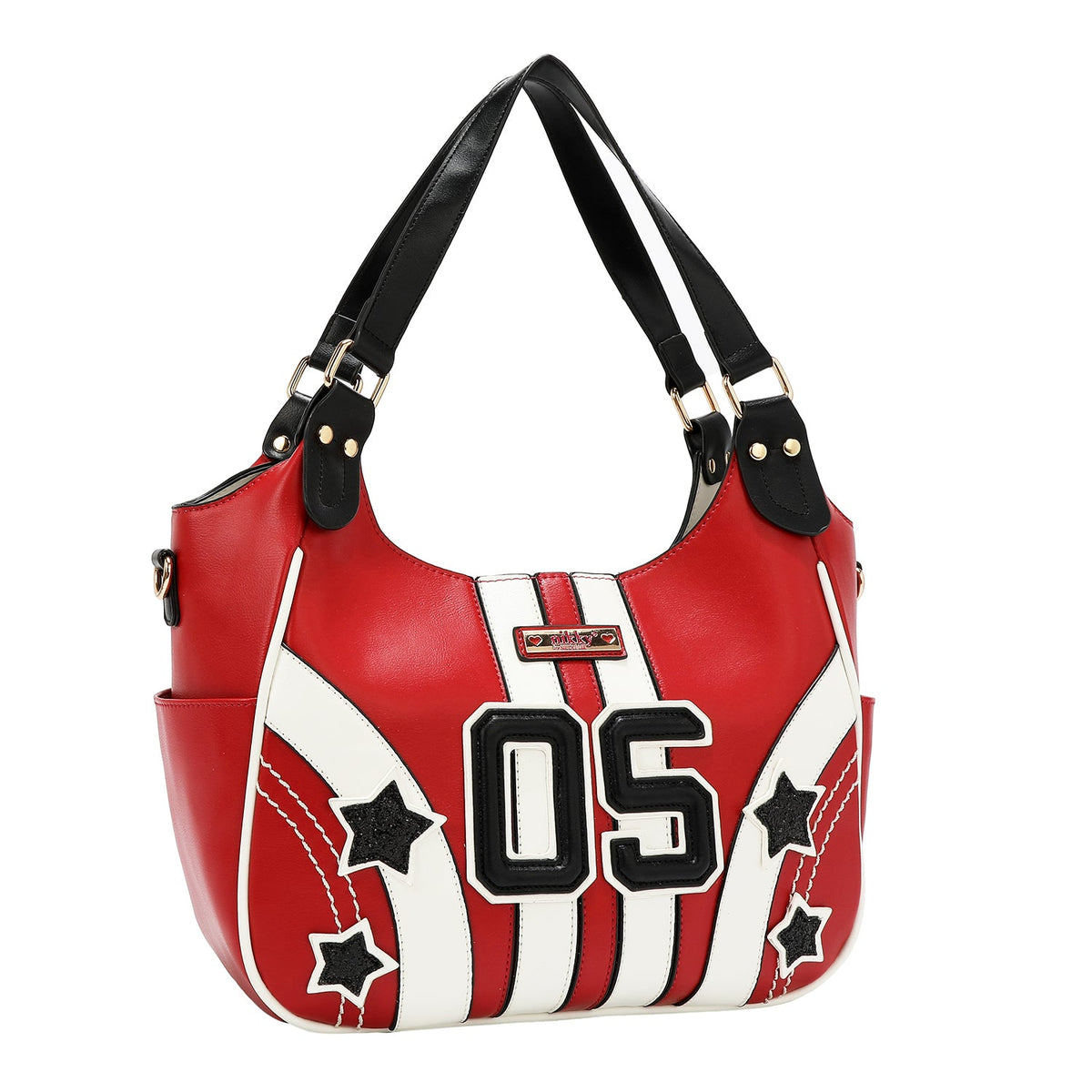 BOLSO HOBO VARSITY (ROJO)