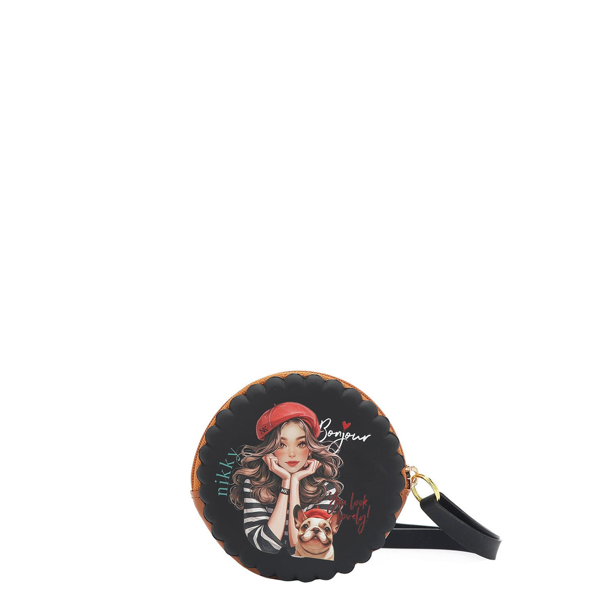 ESTUCHE REDONDO DE SILICONA CON PULSERA (EIFFEL DREAMS NEGRO)