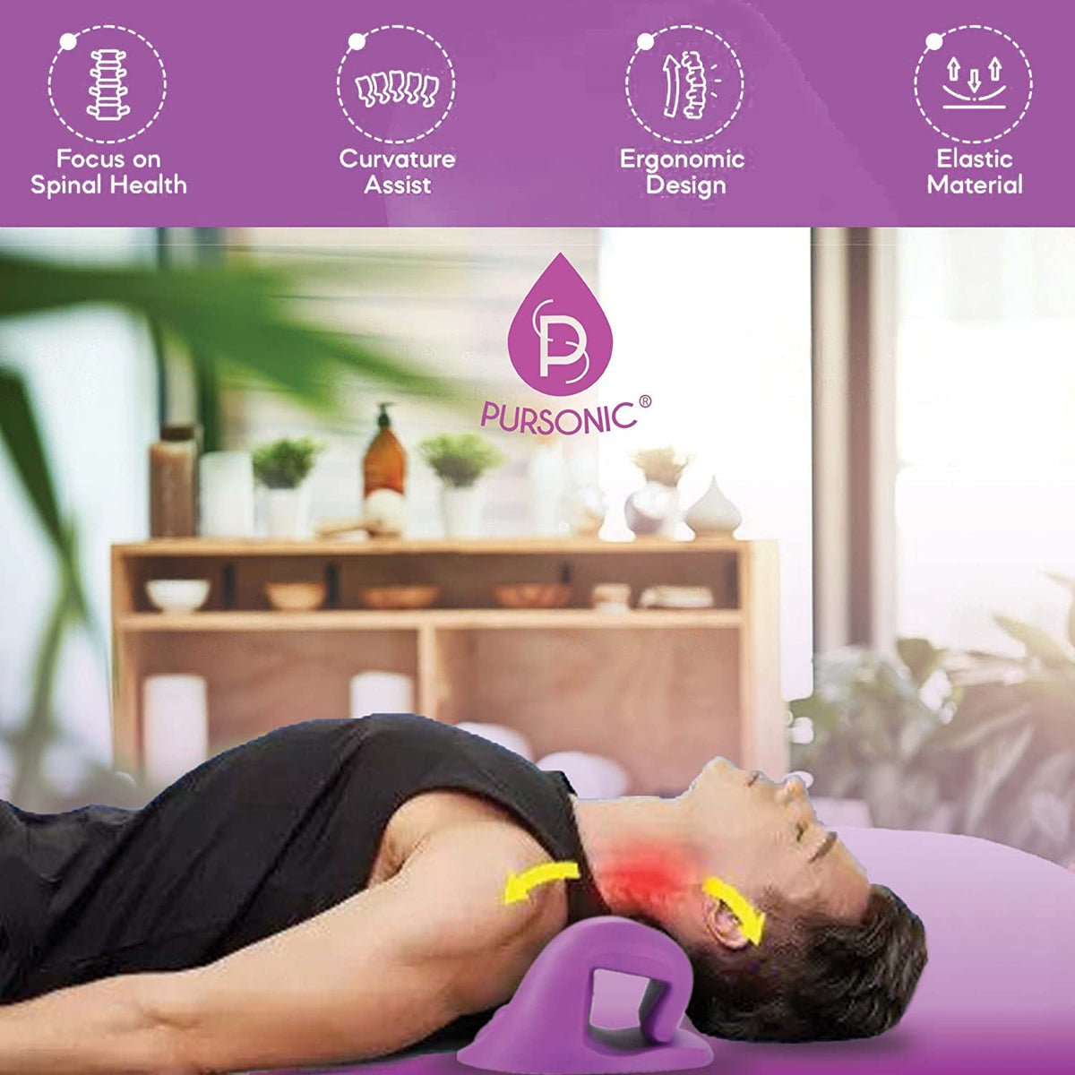 Neck and Shoulder Stretcher and Relaxer Pursonic