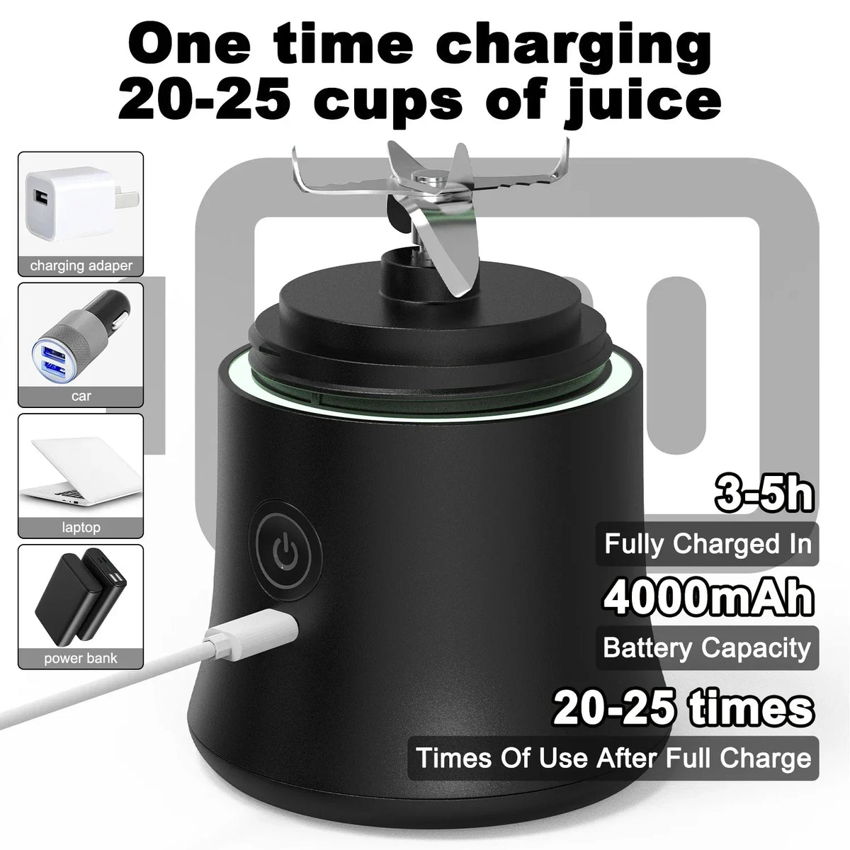 Portable Electric Juicer Rechargeable Mini Blender OBA
