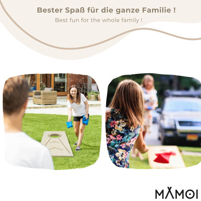 MAMOI® Cornhole Party Games Outdoor Indoor, gioco da spiaggia e gioco di lancio per bambini e adulti, inclusi i sacchi a buca.