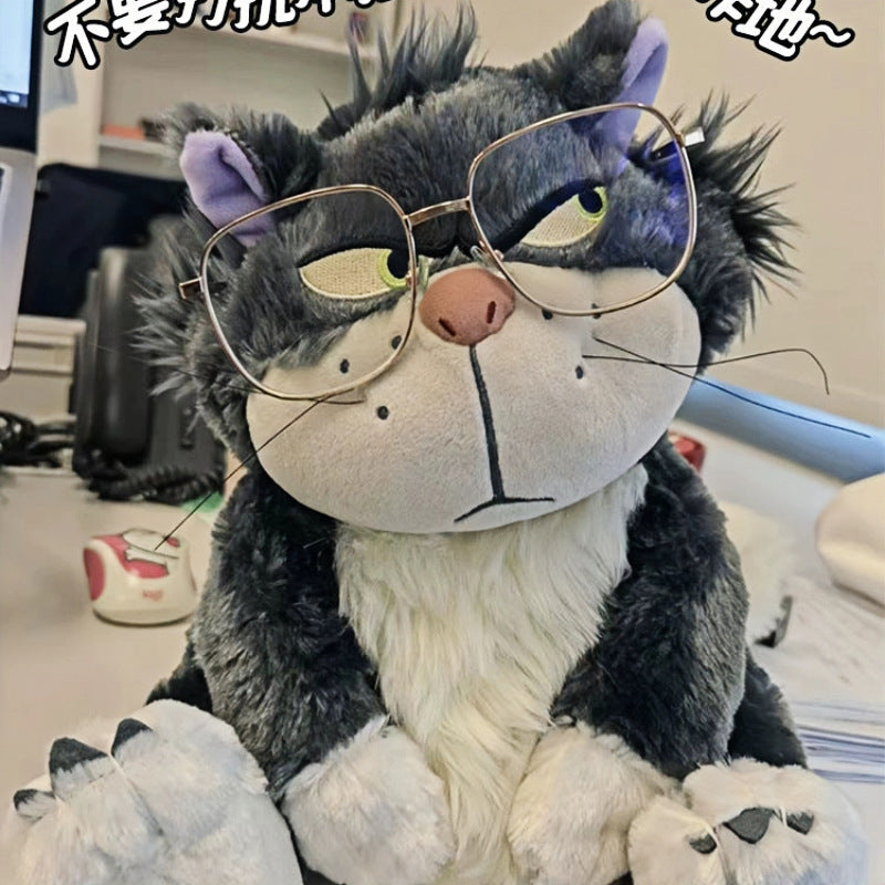 Adorable Lucifer Cat Plush Toy Doll Cuddly Toy Pillow Cat Figurine Sleeping Bedtime Gift for Girls' Birthdays