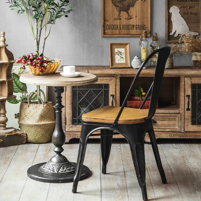 Retro Solid Wood TV Cabinet with Storage LPTB