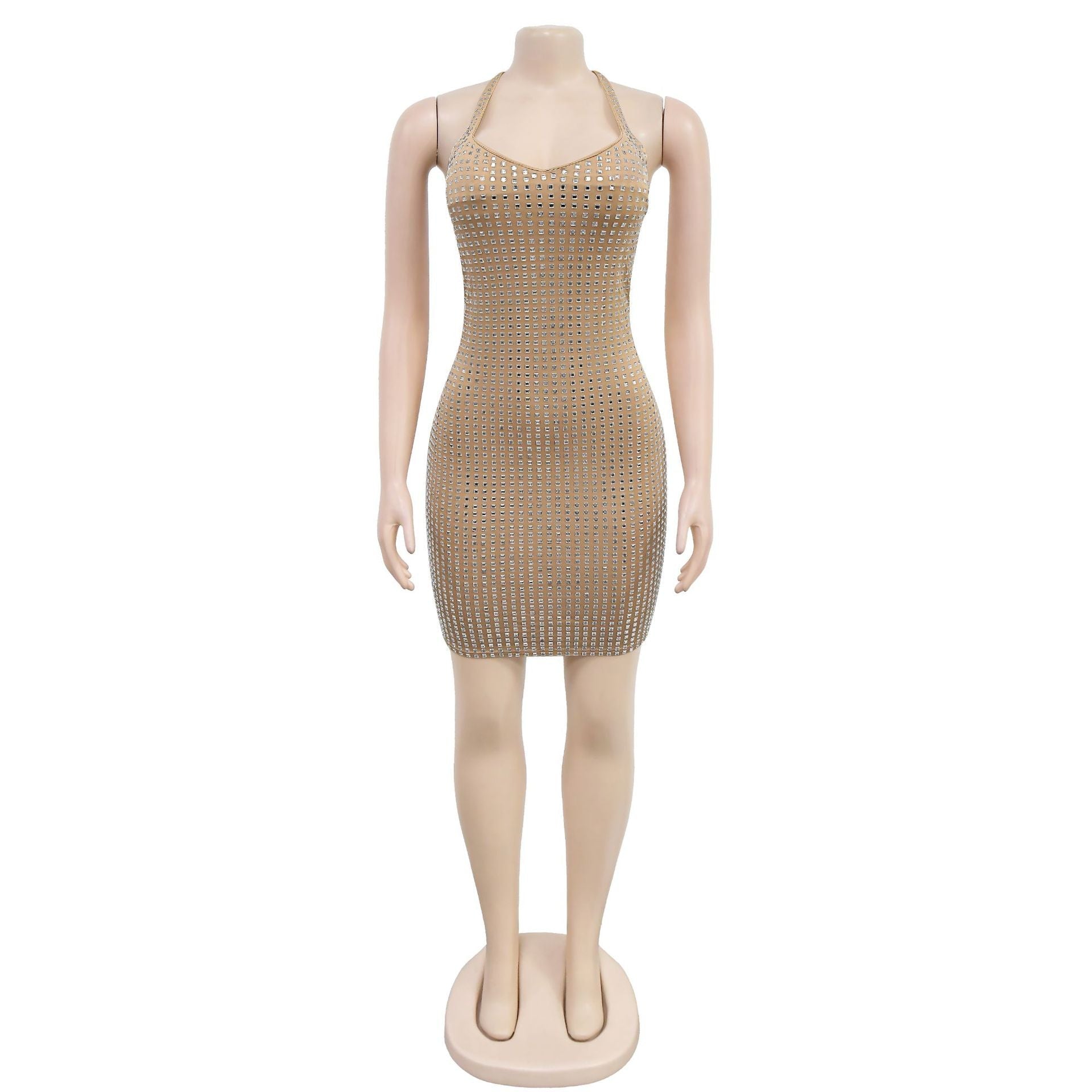 Women's Sexy Halter Neck Rhinestone