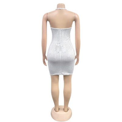 Women's Sexy Halter Neck Rhinestone