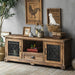 Retro Solid Wood TV Cabinet with Storage LPTB