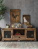 Retro Solid Wood TV Cabinet with Storage LPTB