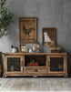 Retro Solid Wood TV Cabinet with Storage LPTB
