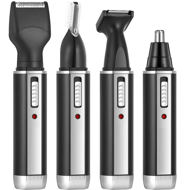Rechargeable 4-in-1 Micro Hair Trimmer Electric Shaver Black LPO