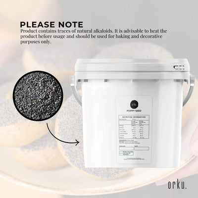 Orku Poppy Seeds Unwashed Buckets - Papaver Somniferum For Baking and Decorating