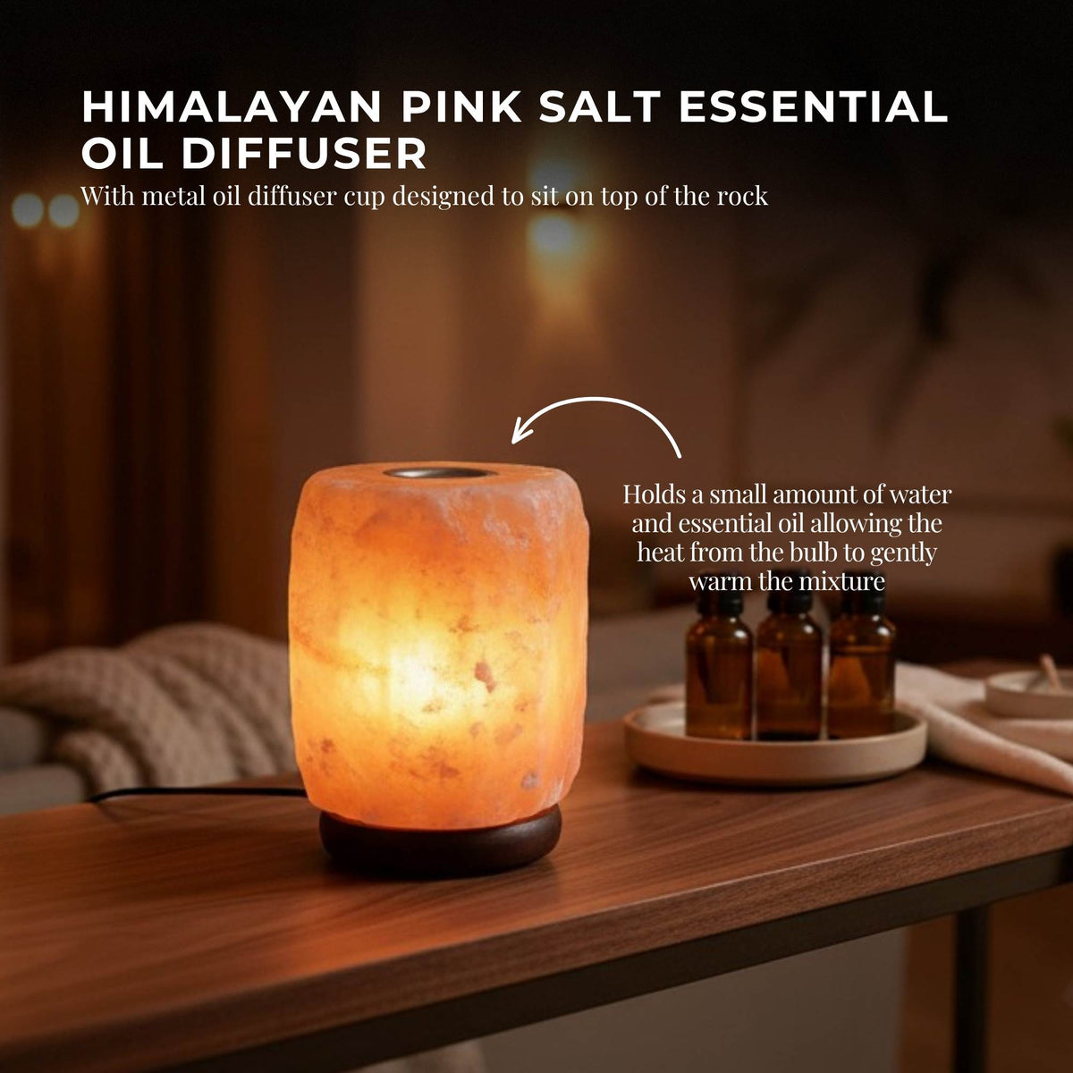 Orku Himalayan Pink Salt Aromatherapy Lamps - Essential Oil Diffusers