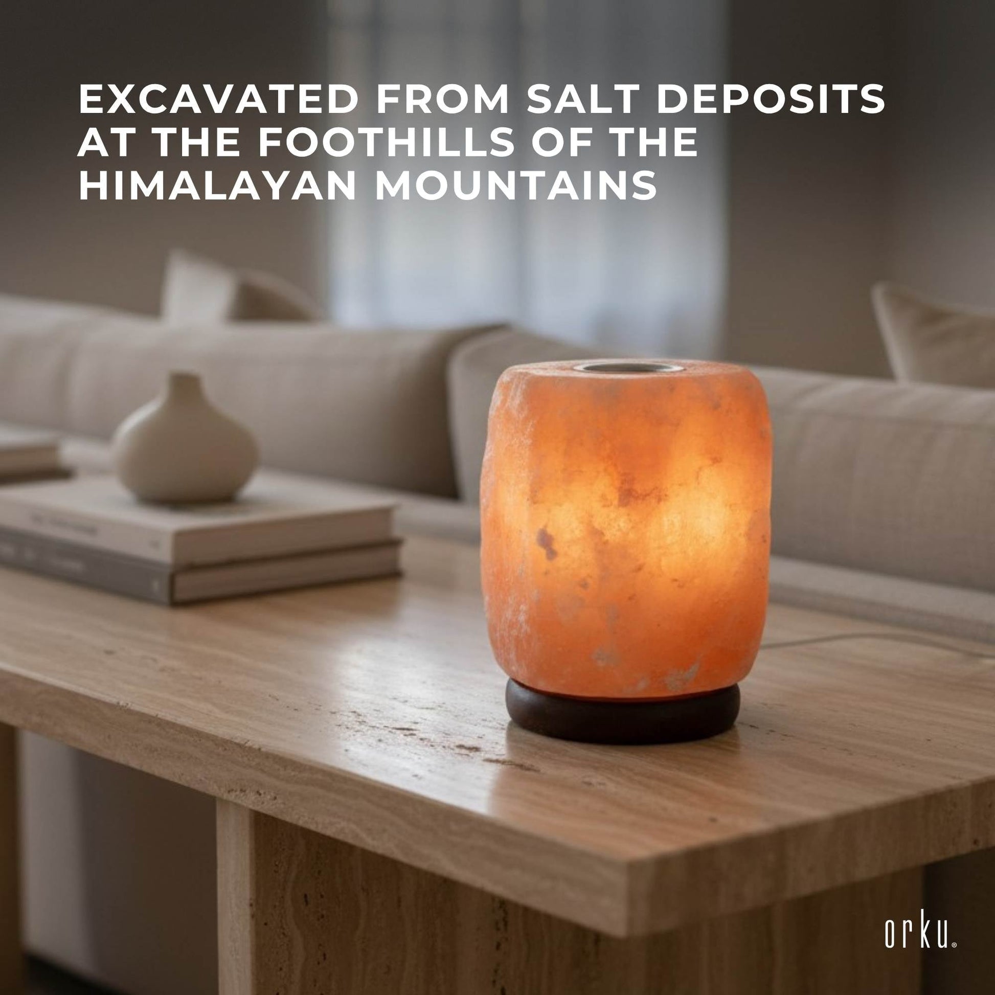 Orku Himalayan Pink Salt Aromatherapy Lamps - Essential Oil Diffusers