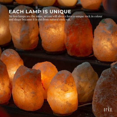 Orku Himalayan Pink Salt Aromatherapy Lamps - Essential Oil Diffusers