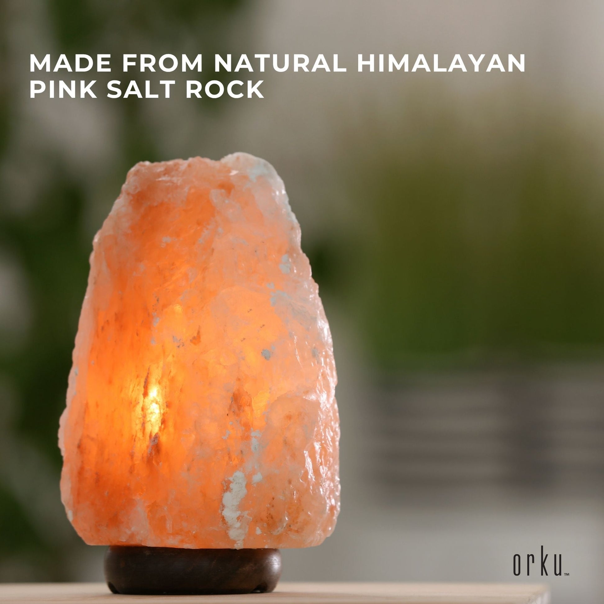Orku Himalayan Pink Salt Lamp Night Lights in Various Shapes - Hand Carved