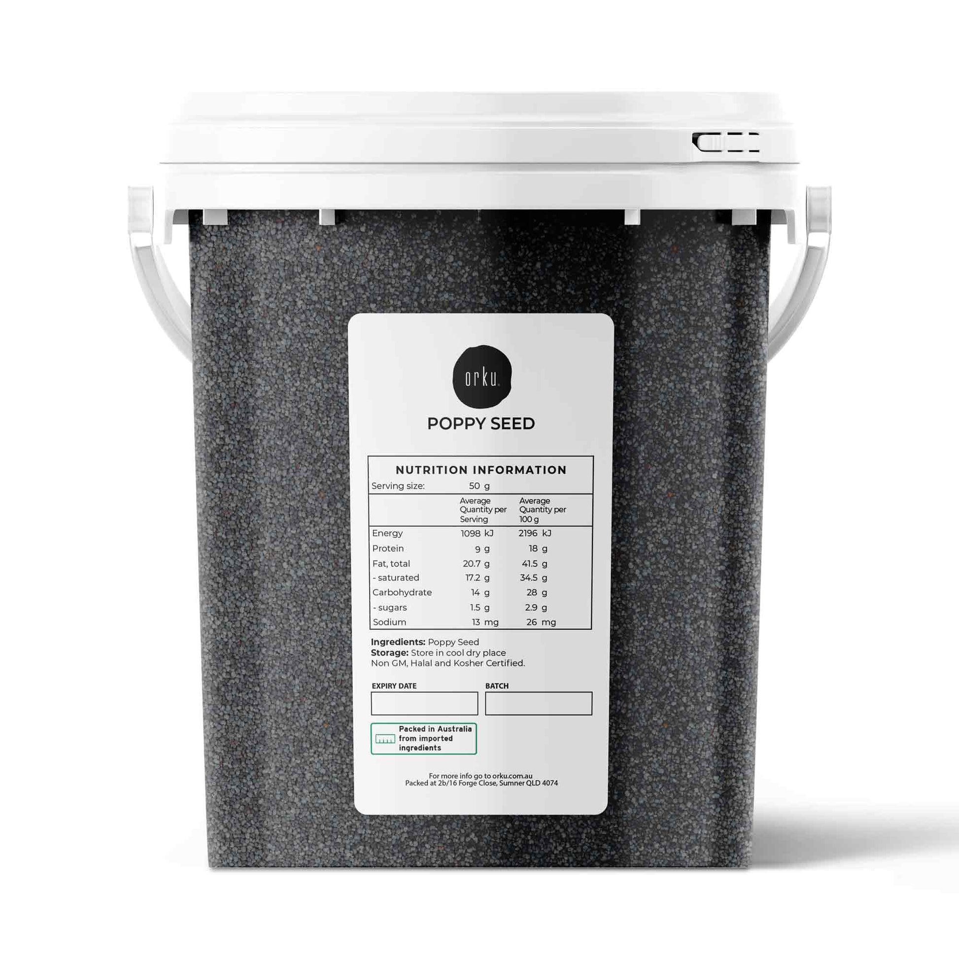 Orku Poppy Seeds Unwashed Buckets - Papaver Somniferum For Baking and Decorating
