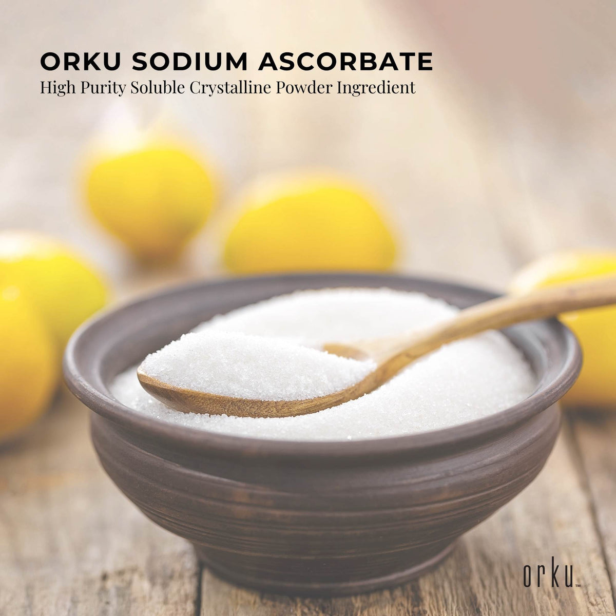 Orku Sodium Ascorbate - High Purity Soluble Crystalline Powder Bulk Bag