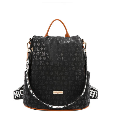 MOCHILA CON LOGOTIPO MONOGRAMA (NEGRO)
