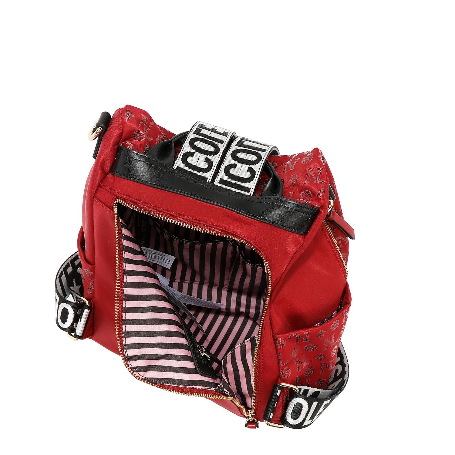 MOCHILA CON LOGOTIPO MONOGRAMA (NEGRO)