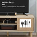 Meuble TV support TV pour télévision jusqu'à 50 pouces 2 portes coulissantes et 2 niches avec passe-câbles - 115 x 40 x 49 cm Aosom