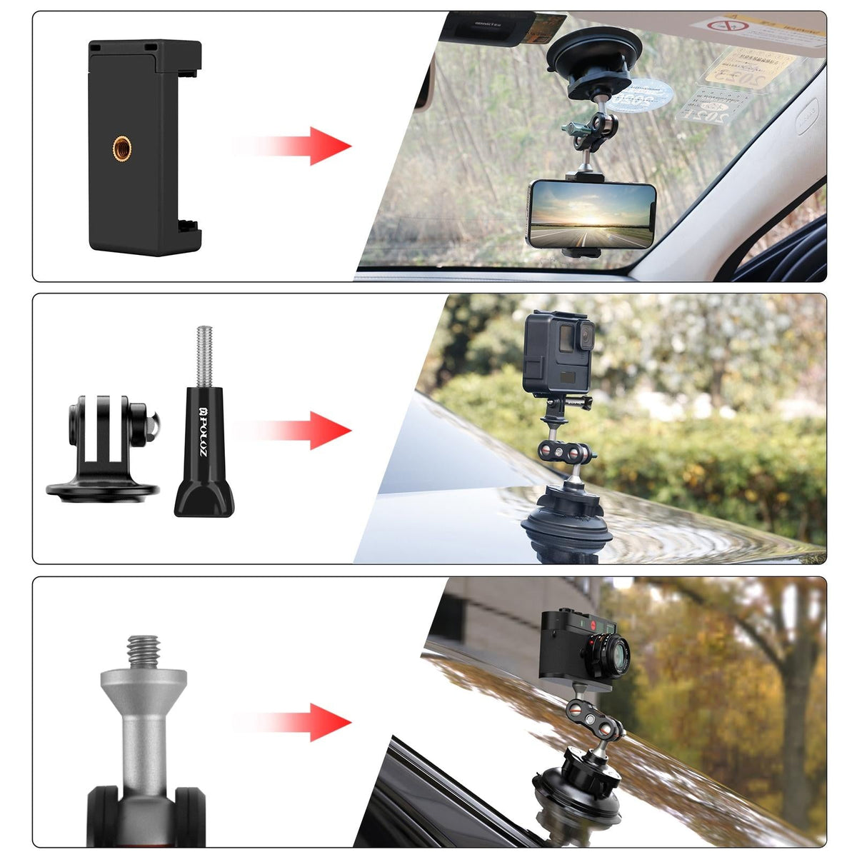 NNEIDS Aluminum Alloy Magic Arm With Strong Suction Cup
