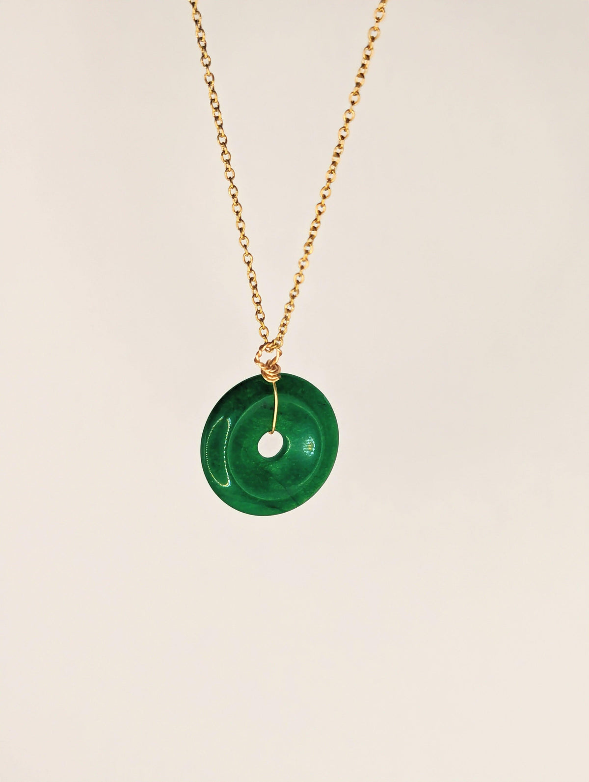 Pendentif Donut en Jade de Malaisie