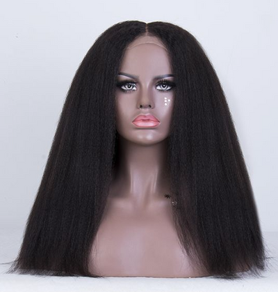 Perruque Closure lace Kate - En mèches brésiliennes - Kinky Straight