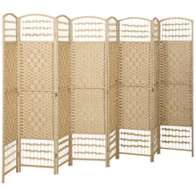 Paravent intérieur en bois séparateur de pièce cloison pliable 8 panneaux 320 x 170 cm bois naturel