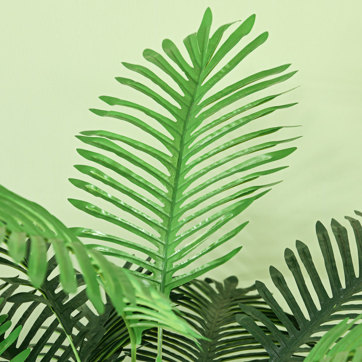 Palmier Artificiel H.1,6 m Arbre Artificiel Tronc Branches Lichen Feuilles Grand réalisme Pot Inclus