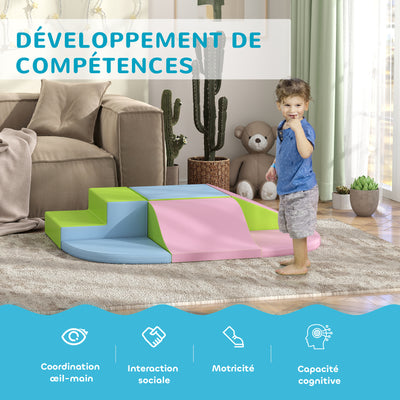 Module motricité bébé 6PCS parcours motricité bébé en mousse EPE pour enfants d'âge préscolaire, multicolore