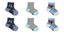Chaussettes Bébé Espace en Coton Écologique - Bleu, Beige, Gris (6 paires)