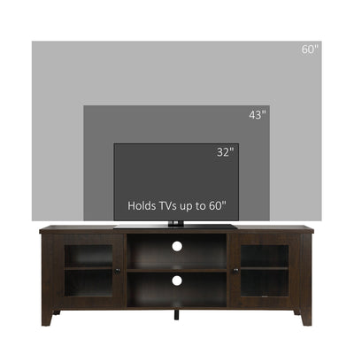 Fireplace TV Stand for 60" TVs with Storage - Coffee